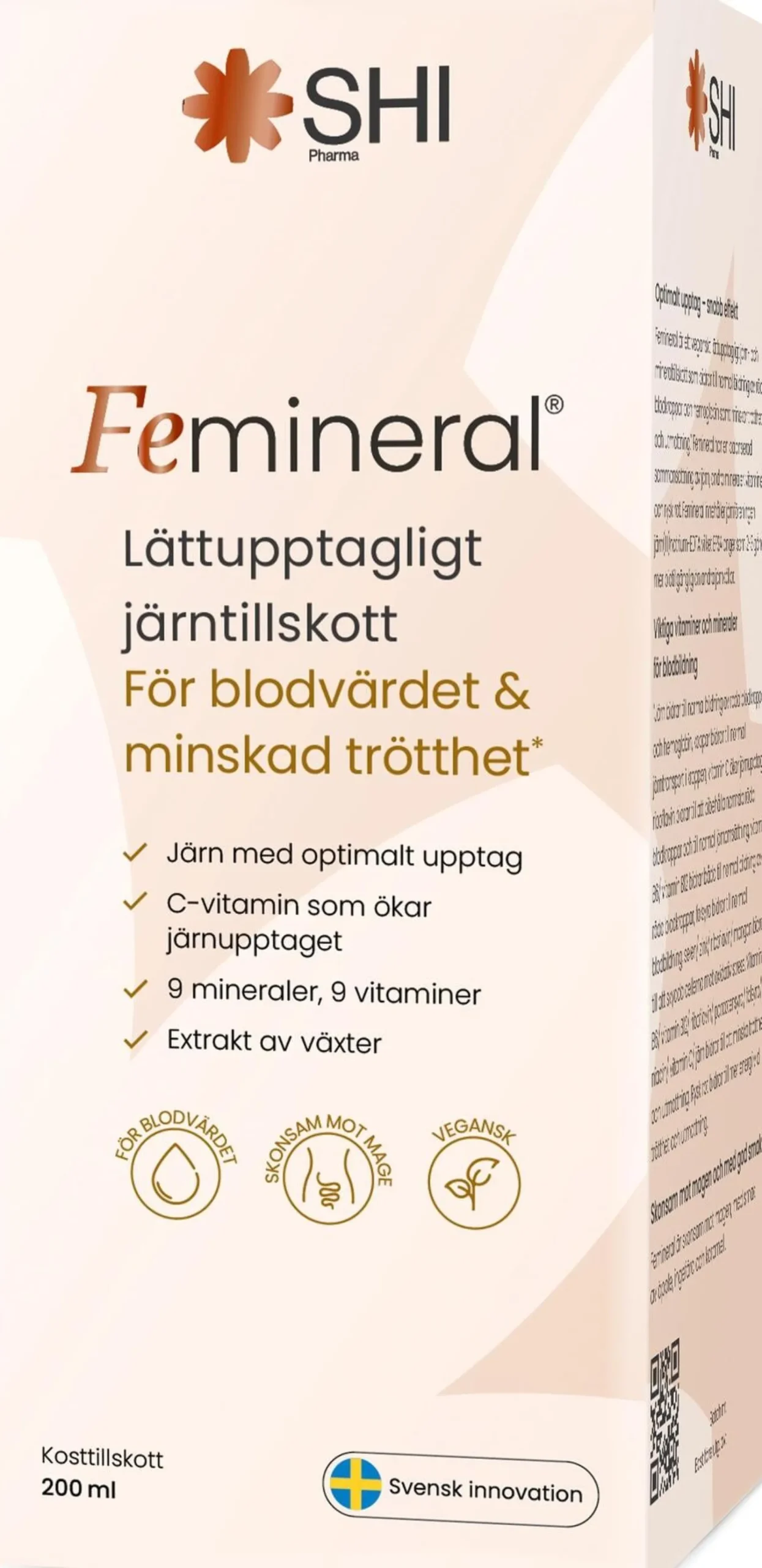 Femineral Lättupptagligt järntillskott 200 ml