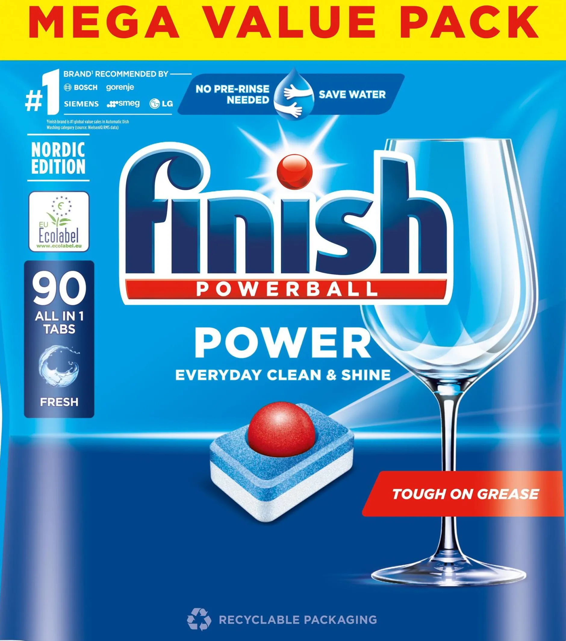 Finish Power All in One Maskindisktabletter 90 st
