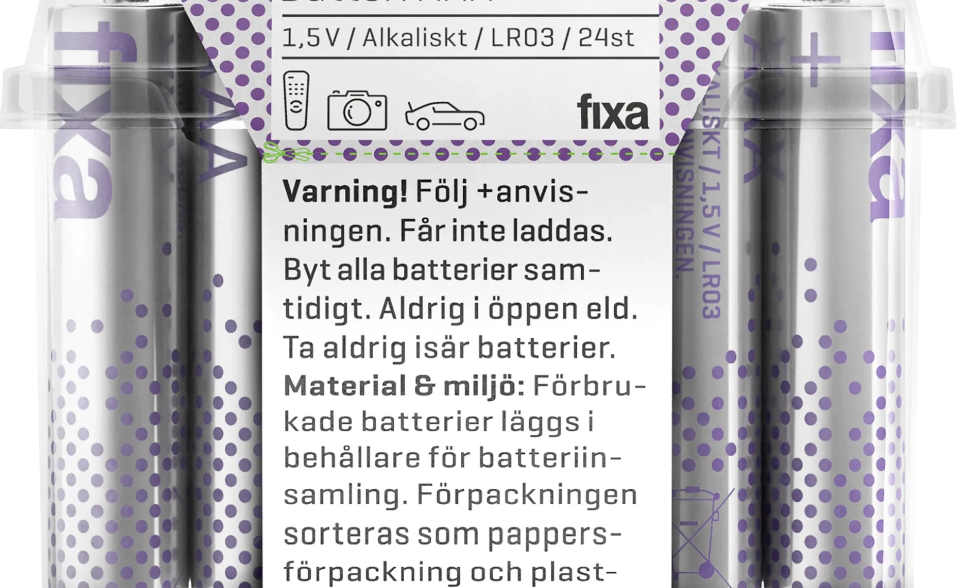 Fixa Batterier LR03 AAA 24 st