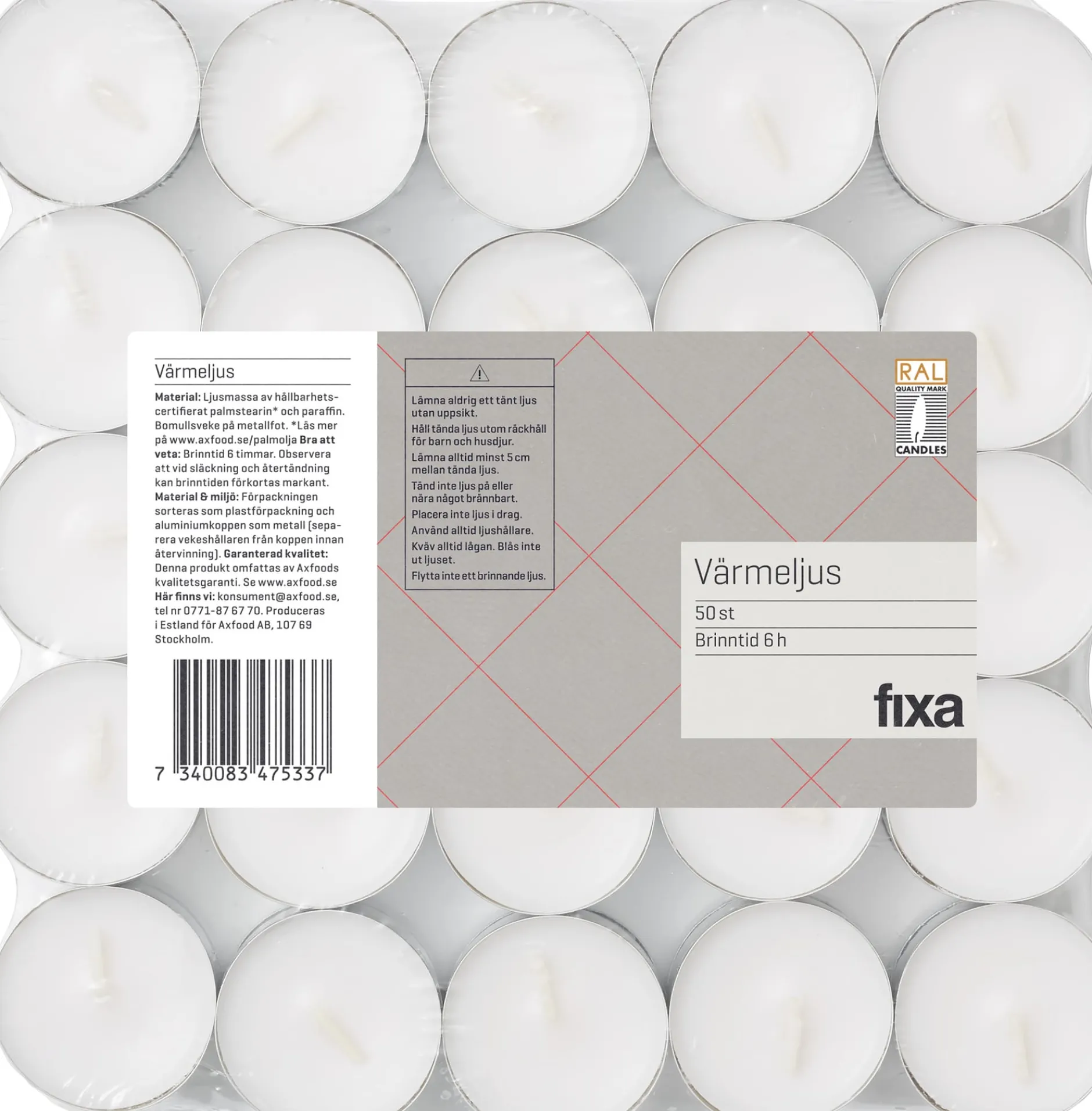 Fixa Värmeljus 50 st