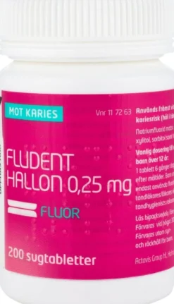 Fludent Hallon 0,25 mg 200 sugtabletter