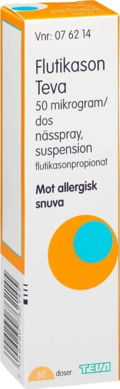 Flutikason Teva 50 mikrogram/dos 60 st