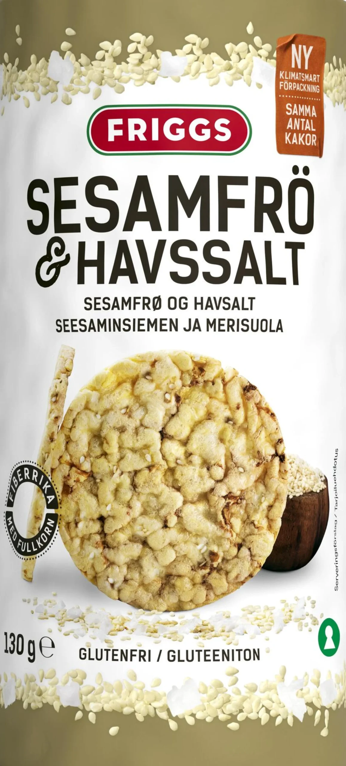 Friggs Majskakor Sesamfrö & Havssalt 130 g