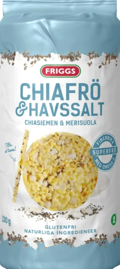 Friggs Majskakor Tunna - Chiafrö & Havssalt 130 g