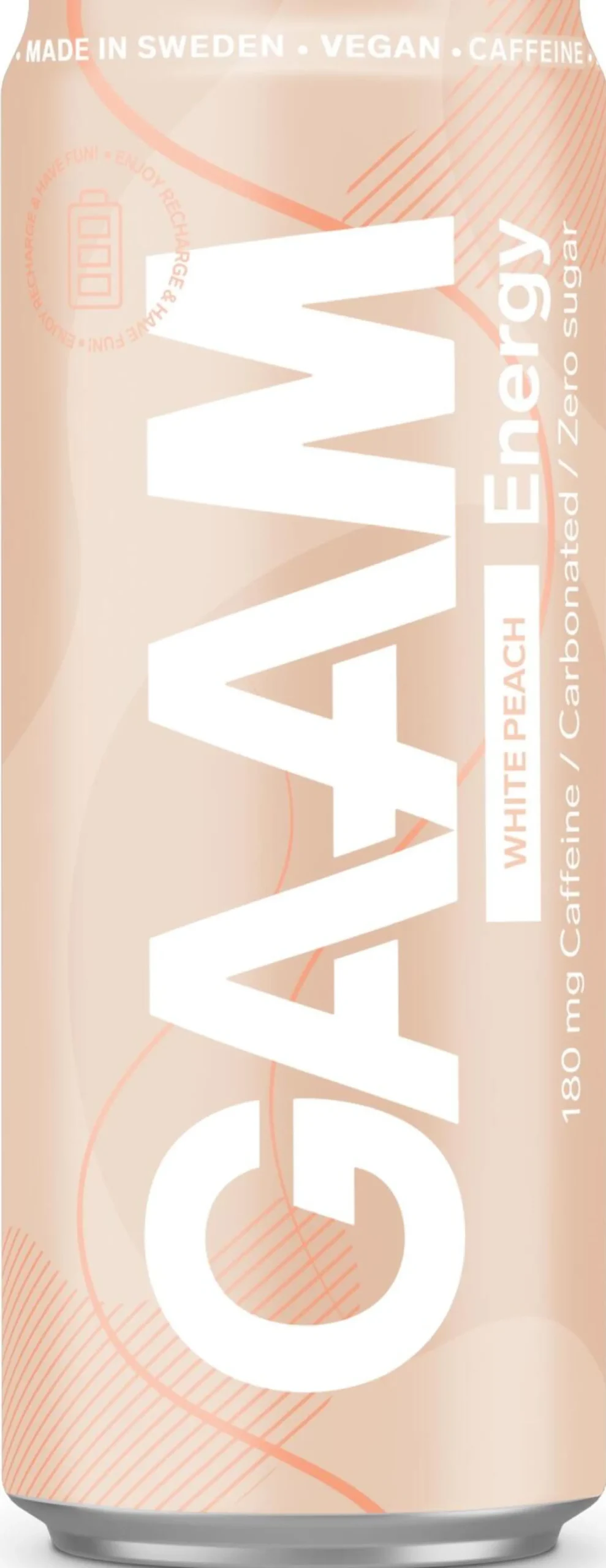 GAAM Energy White Peach 330 ml