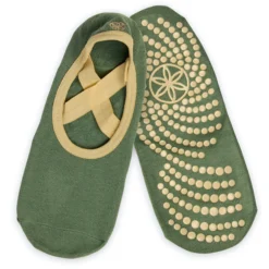 GAIAM Grippy Yoga Barre Socks Olive Haze