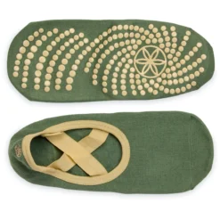 GAIAM Grippy Yoga Barre Socks Olive Haze