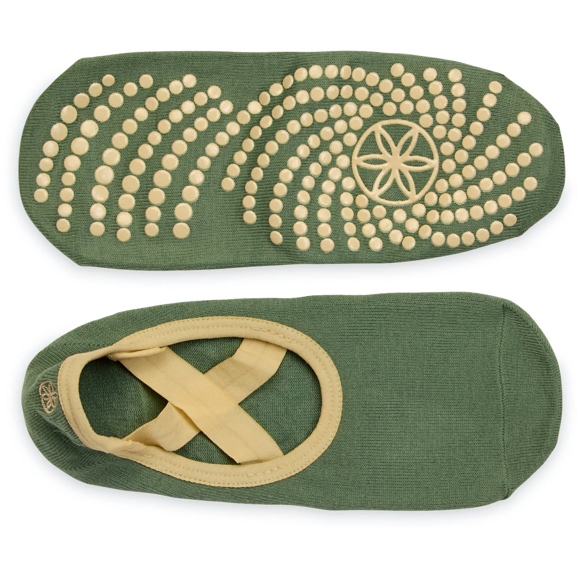 GAIAM Grippy Yoga Barre Socks Olive Haze