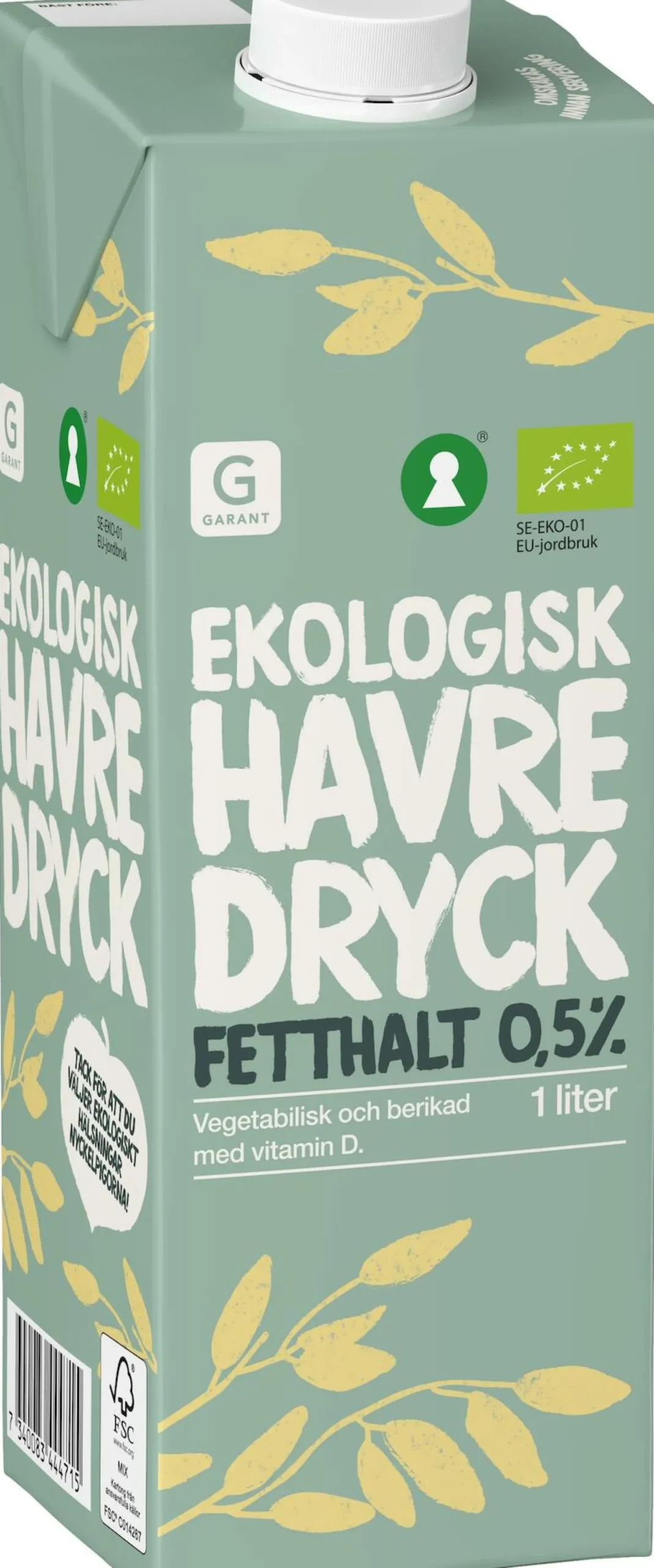 Garant Ekologisk Havredryck 1000 ml