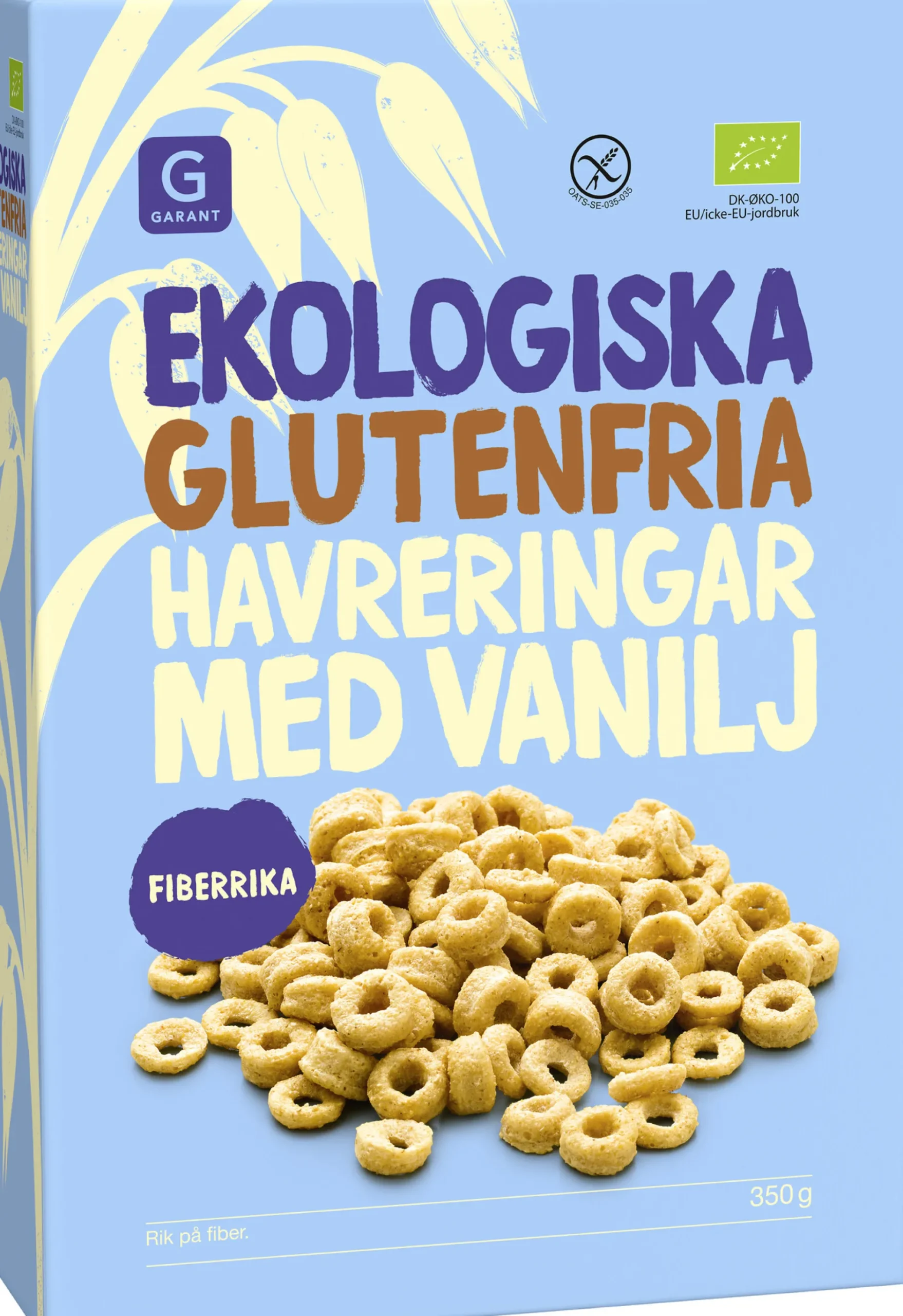 Garant Havreringar Vanilj Ekologiska & Glutenfria 350 g
