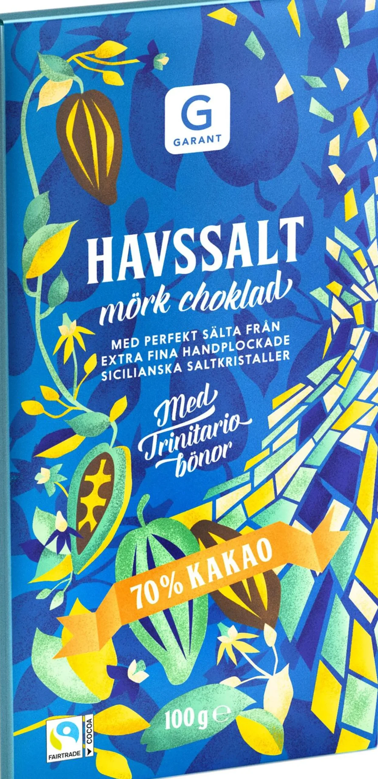 Garant Mörk Choklad 70% Kakao Havssalt 100 g