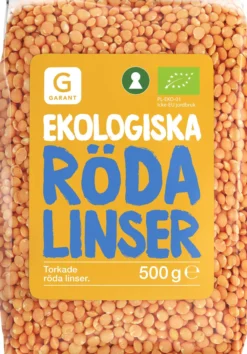 Garant Röda Linser Eko 500 g