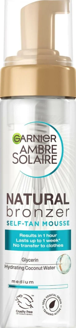 Garnier Ambre Solaire Natural Bronzer Self Tan Mousse 200 ml