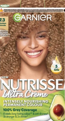 Garnier Nutrisse Ultra Créme Permanent Hårfärg för normalt hår 7.3 Golden Blonde 1 st