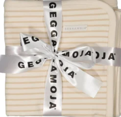 Geggamoja Babyfilt Bambu Classic Vit/Beige One Size