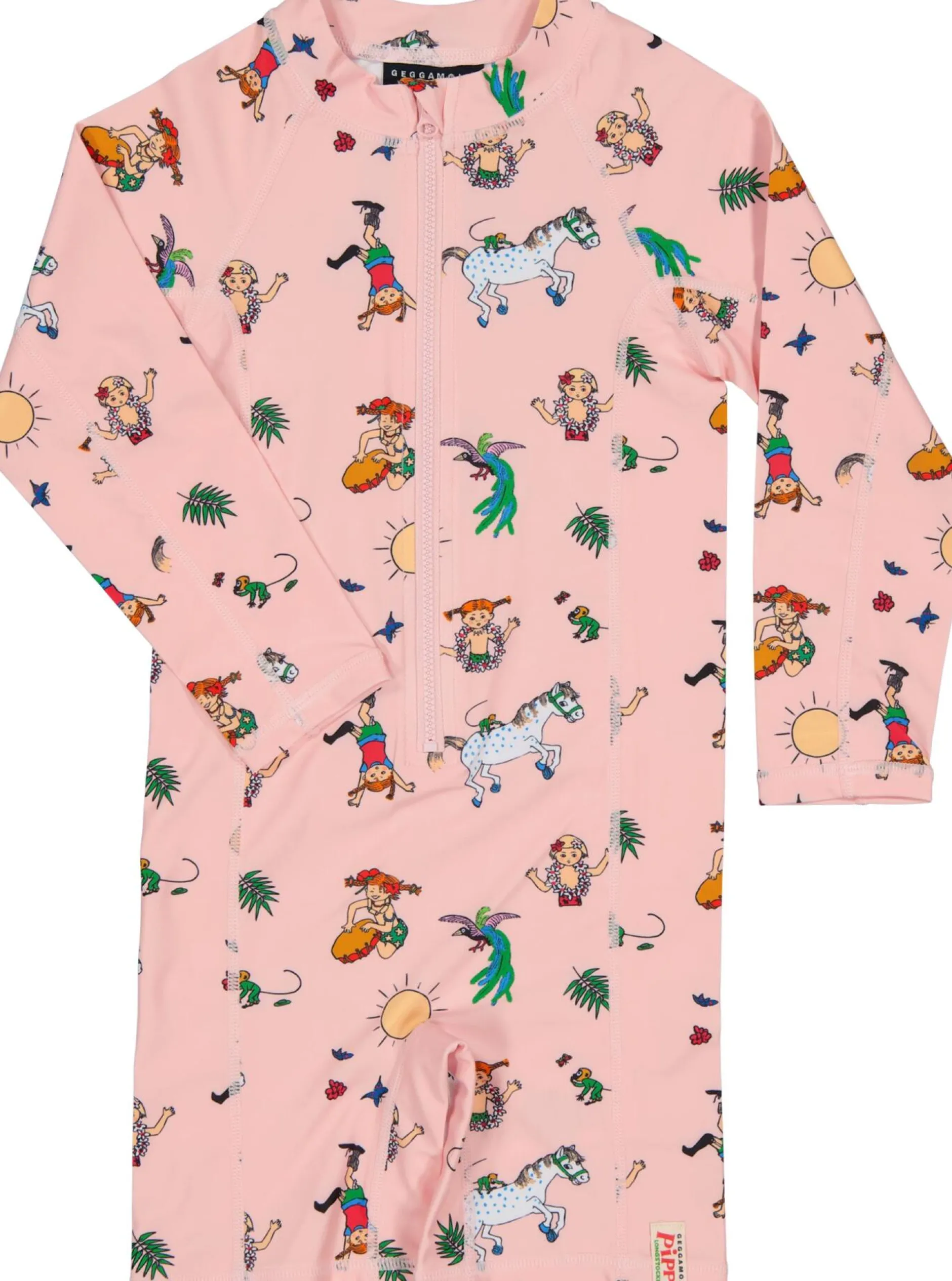 Geggamoja UV-Dräkt Pippi Långstrump Rosa Stl 74/80