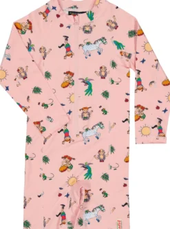 Geggamoja UV-Dräkt Pippi Långstrump Rosa Stl 62/68