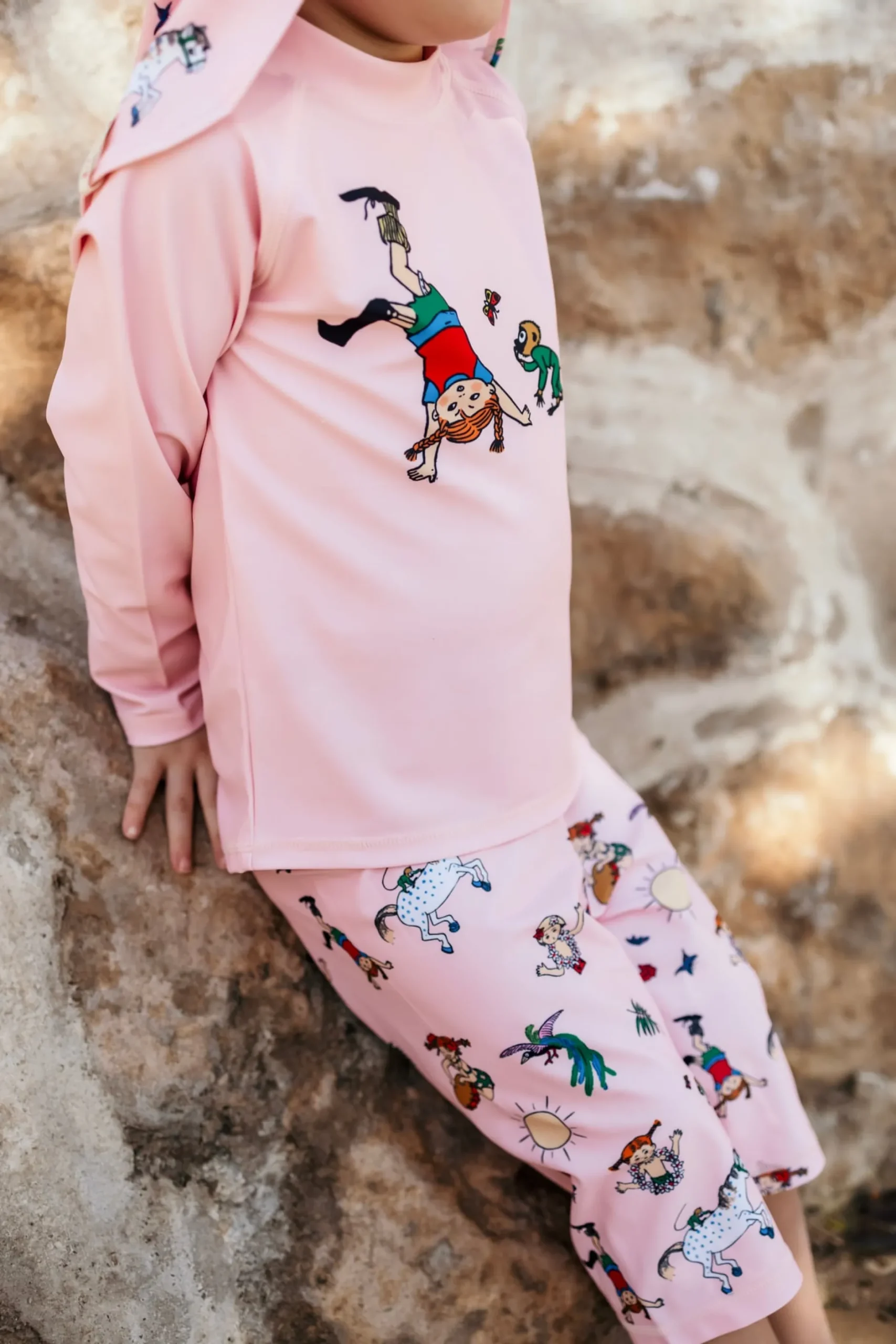 Geggamoja UV-Set Pippi Långstrump Rosa Stl 110/116