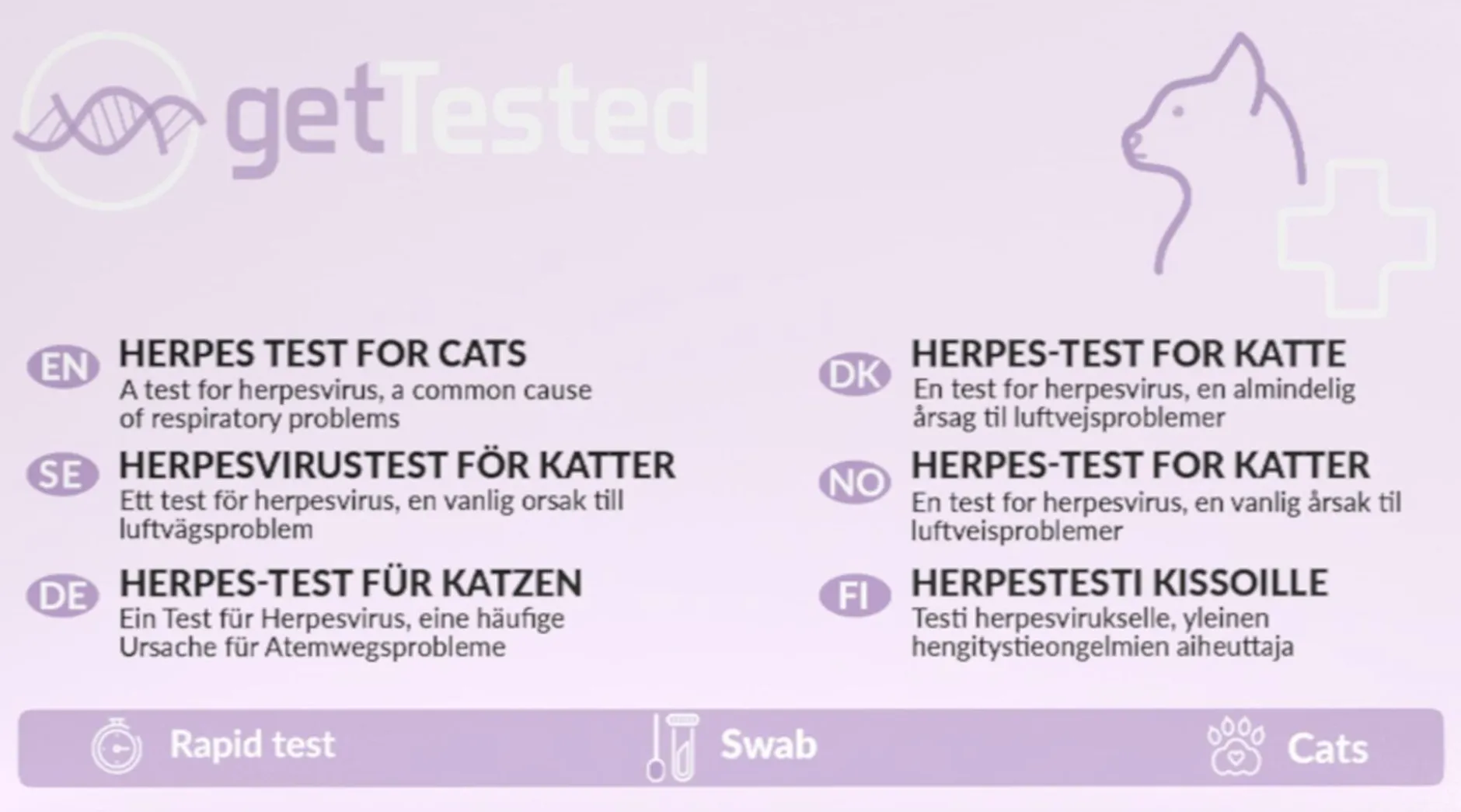 Get Tested. Herpestest för katter 1 st