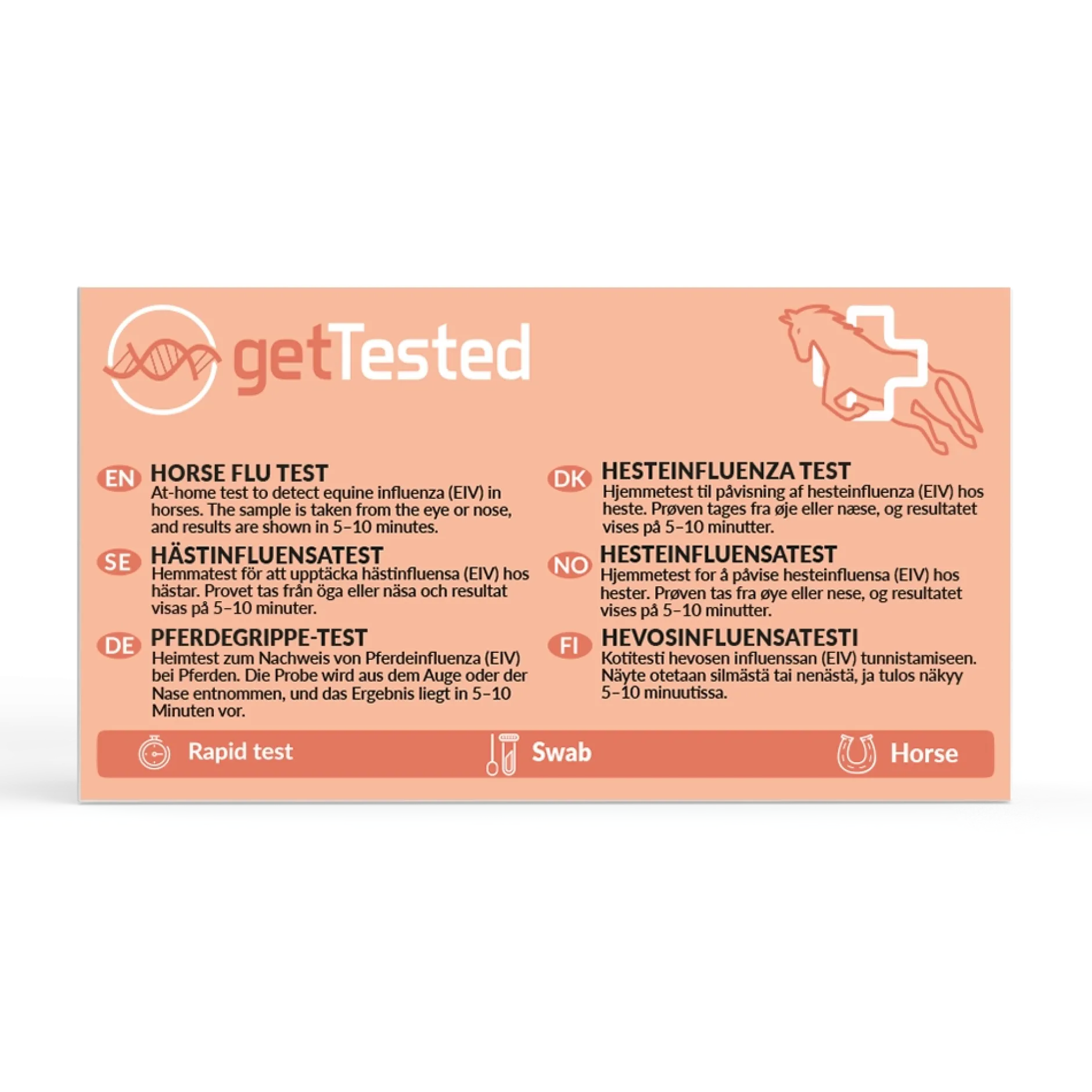 Get Tested Hästinfluensatest 1 st