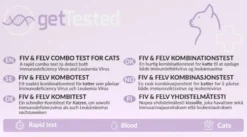 Get Tested Immunbristvirus (FIV) och Leukemivirus (FeLV) kombotest för katter 1 st