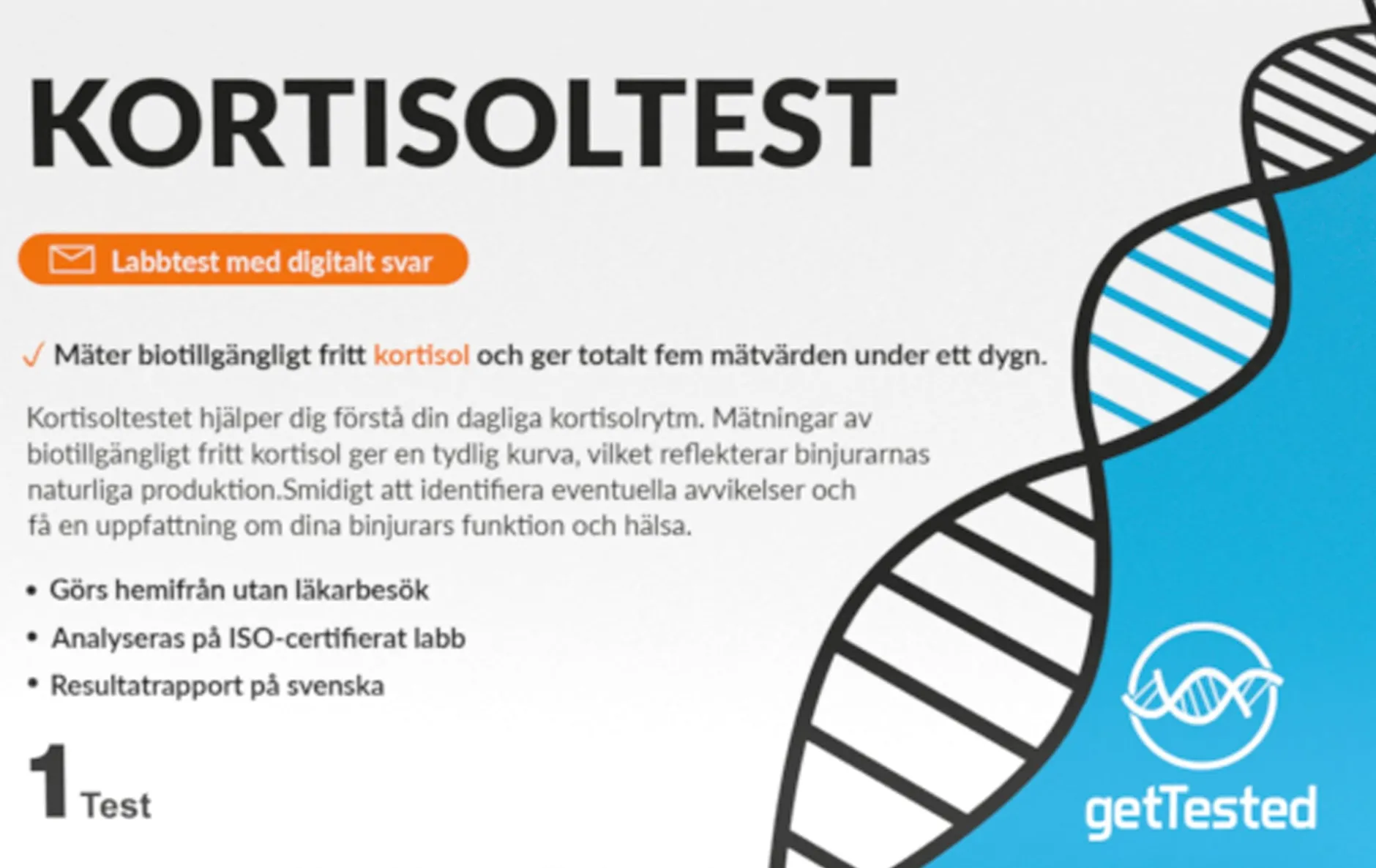 Get Tested Kortisoltest (Labbtest)