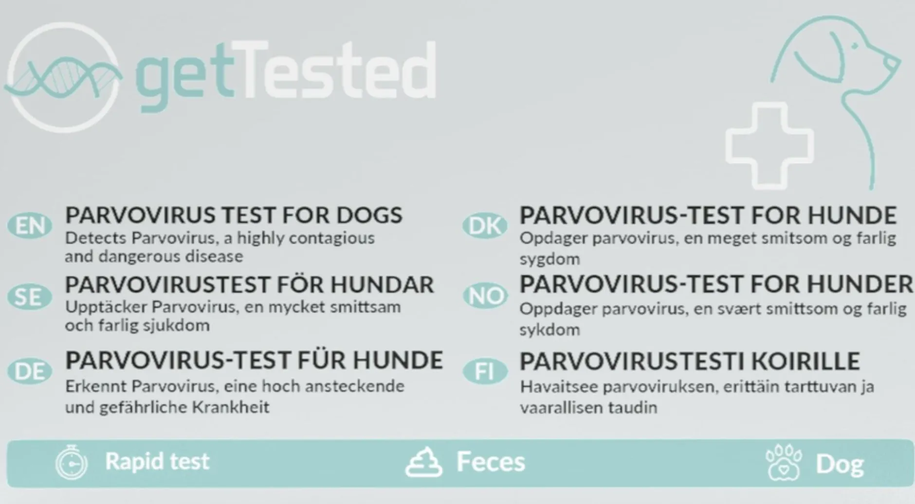 Get Tested Parvovirus-test för hundar 1 st
