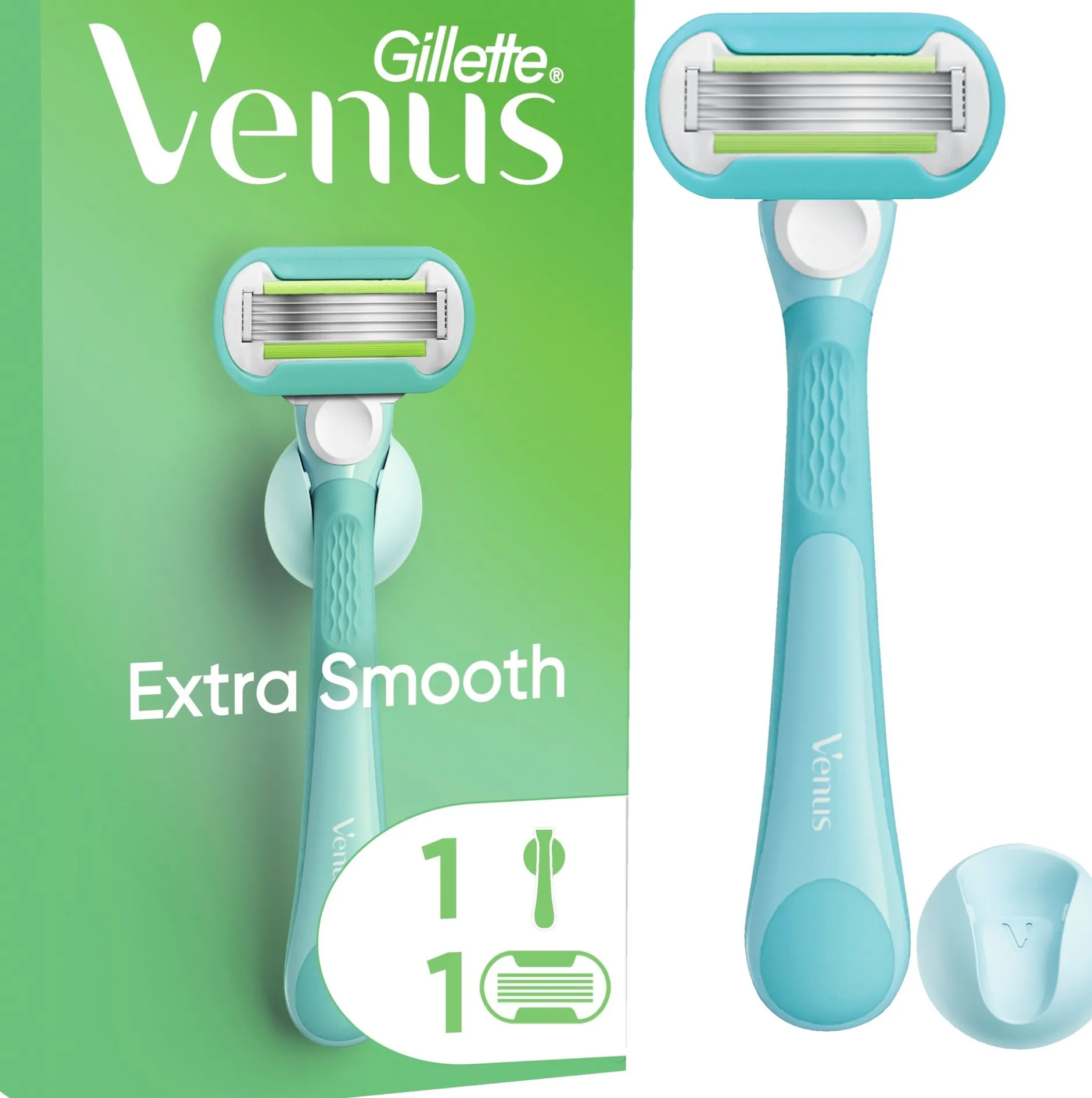 Gillette Venus Extra Smooth Rakhyvel med 1 st Rakblad & Duschhållare