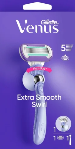 Gillette Venus Extra Smooth Swirl Rakhyvel & 1 Rakblad Inklusive Duschhållare