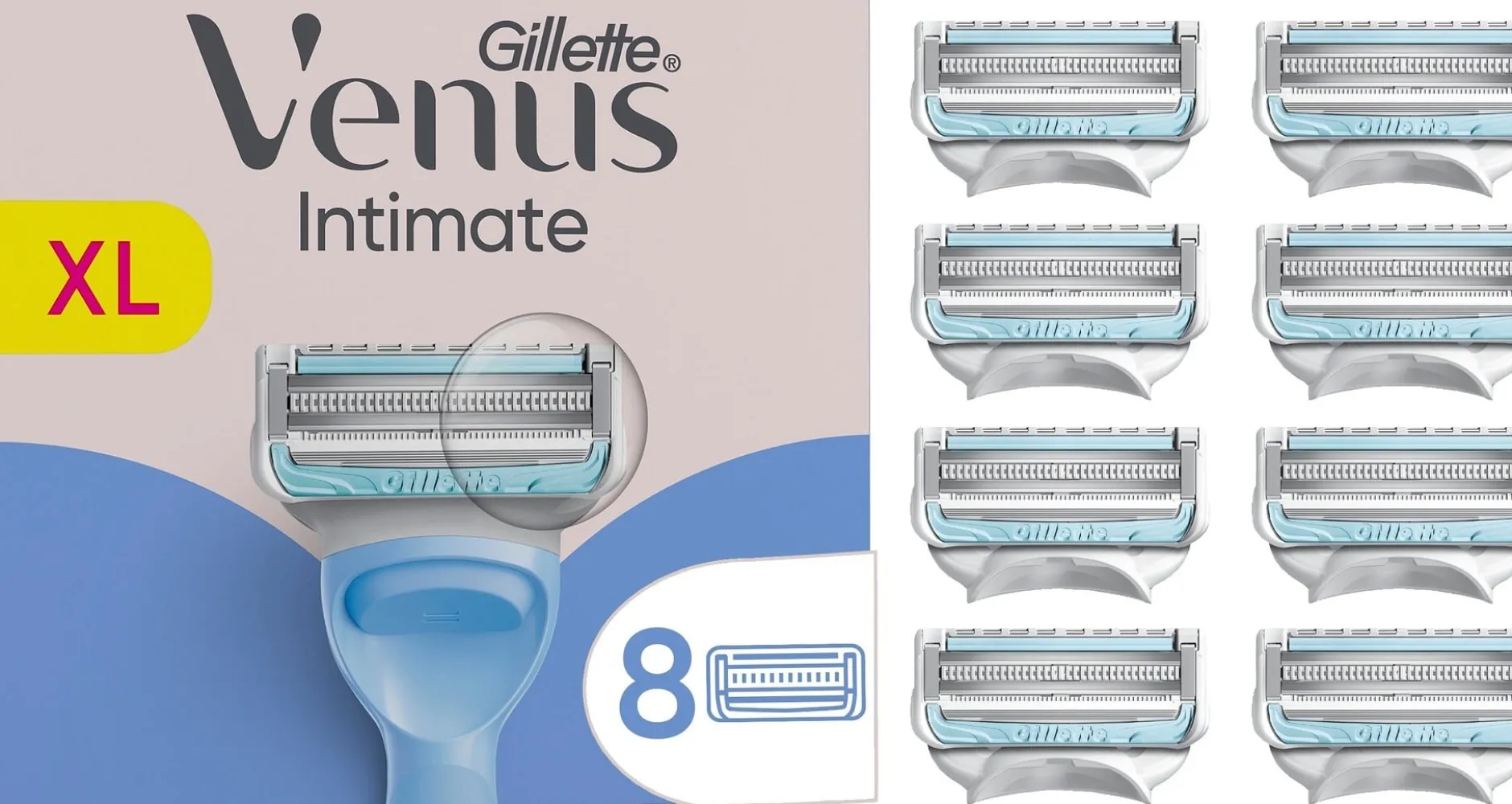 Gillette Venus Intimate Rakblad för Intimområdet 8 st