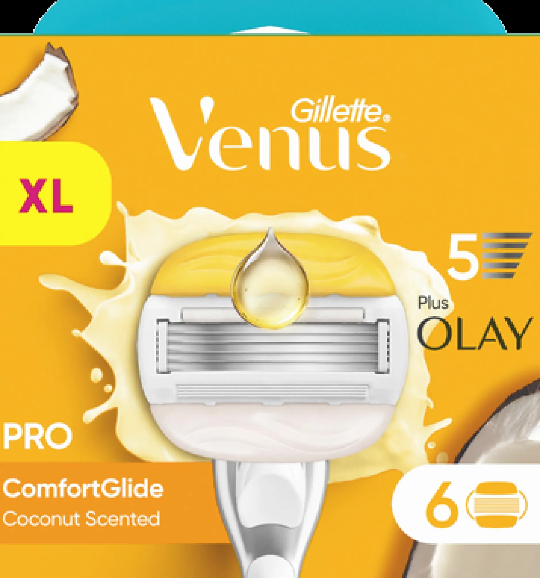 Gillette Venus Pro ComfortGlide Coconut & Olay rakblad 6 st