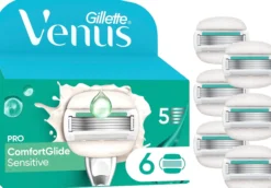 Gillette Venus Pro ComfortGlide Sensitive rakblad 6 st