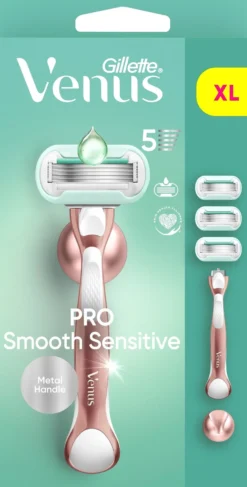 Gillette Venus Pro Smooth Sensitive Rakhyvel & 3 st Rakblad Samt Duschhållare
