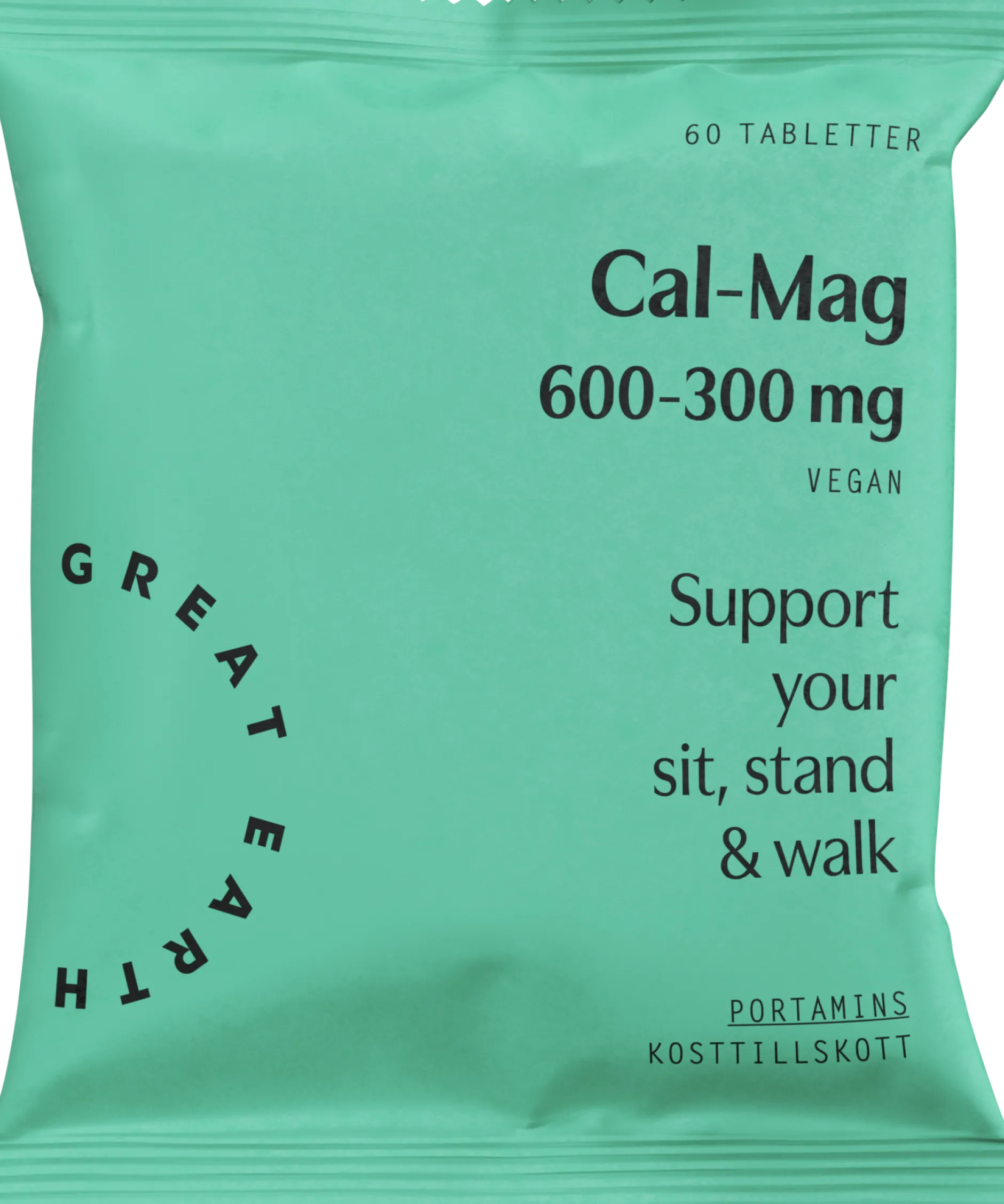 Great Earth Cal-Mag 600-300 mg Refill 60 tabletter