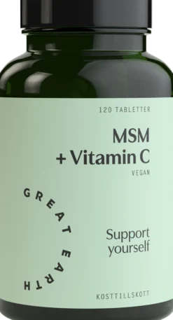 Great Earth MSM 1000mg + Vitamin C 120 tabletter