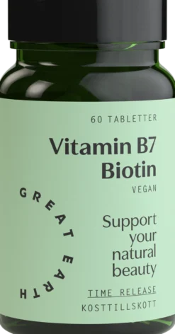 Great Earth Vitamin B7 Biotin 1000µg 60 tabletter