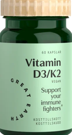 Great Earth Vitamin D3/K2 60 kapslar