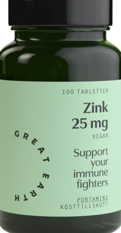 Great Earth Zink 25mg 100 tabletter