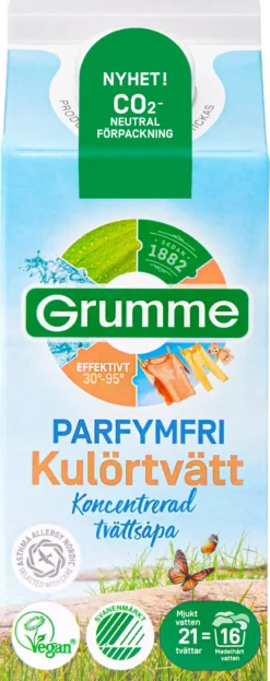 Grumme Parfymfri Kulörtvätt 750 ml