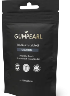 GUMPEARL Charcoal Tandkrämstablett Refill 124 st