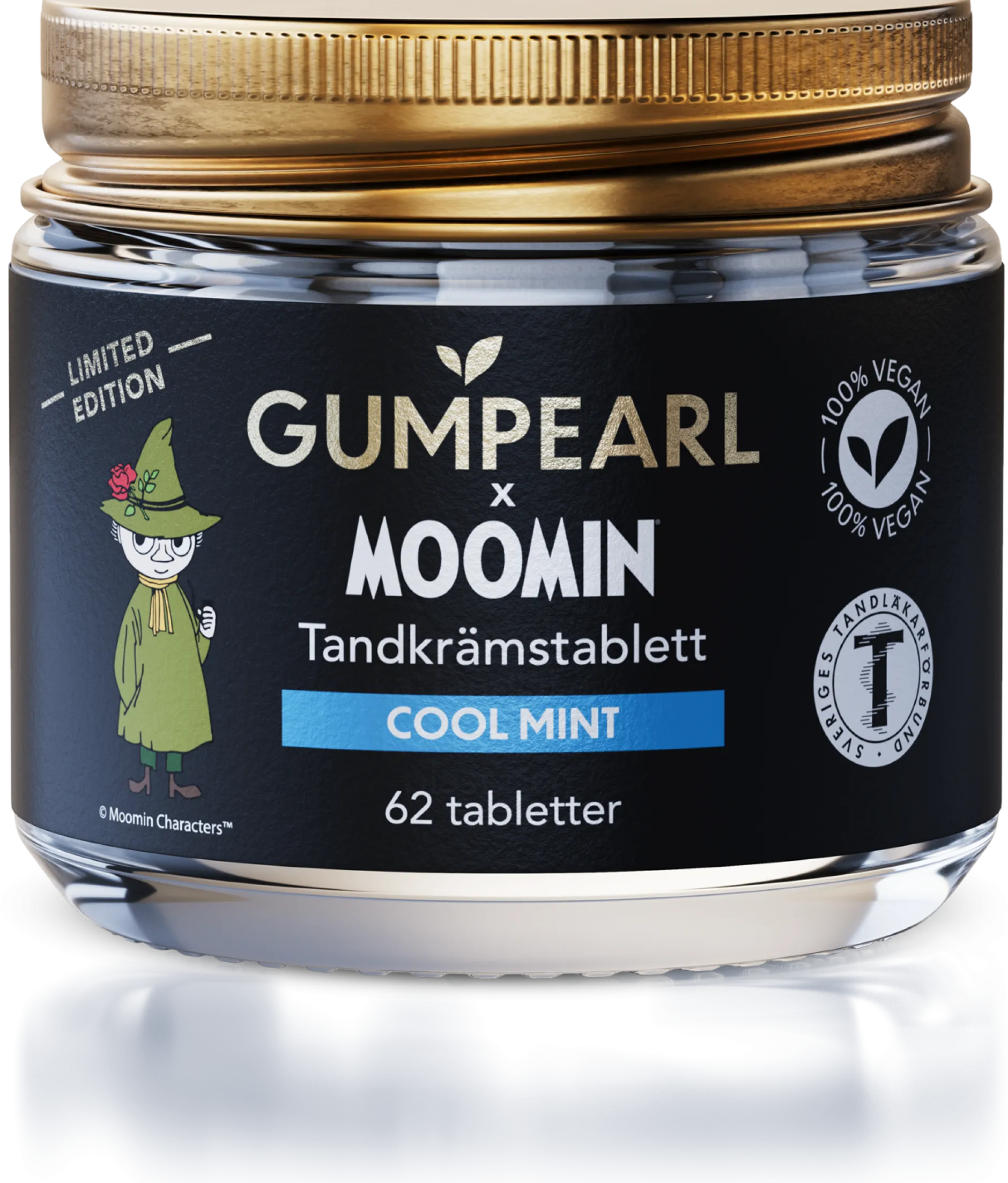 Gumpearl x Moomin Cool Mint Tandkrämstablett 62 st