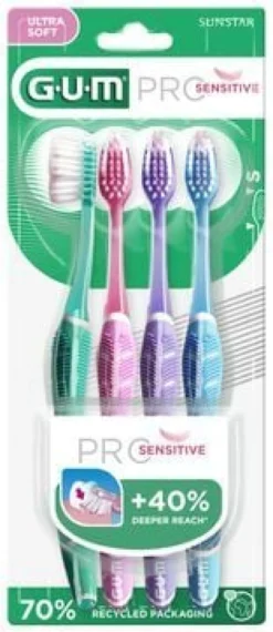 GUM Pro Sensistive Tandborste 4 st