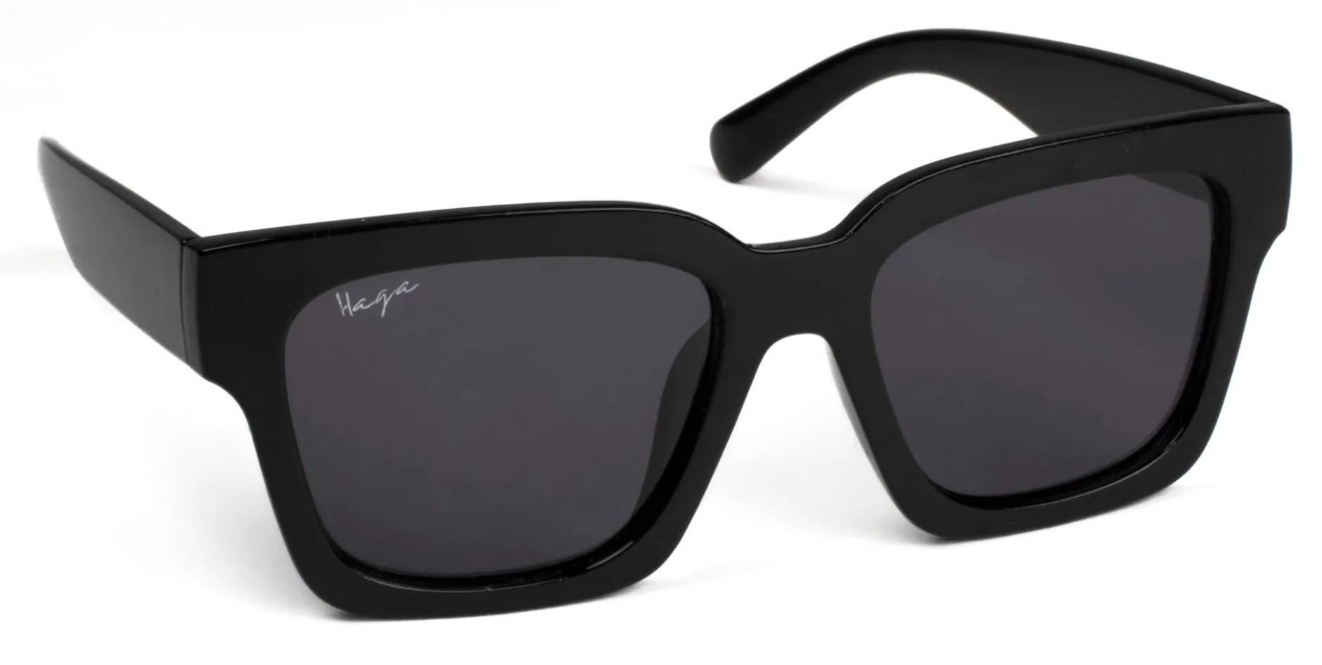 Haga Eyewear Brussel Polarized Black Grey lens