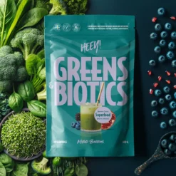Heey! Greens & Biotics Superfood Mixade Bär 300 g