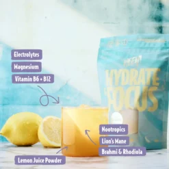 Heey! Hydrate & Focus Elektrolyter Raspberry Lemonade 240 g