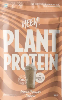 Heey! Veganskt Protein Jordnöt Choklad Karamell 500g