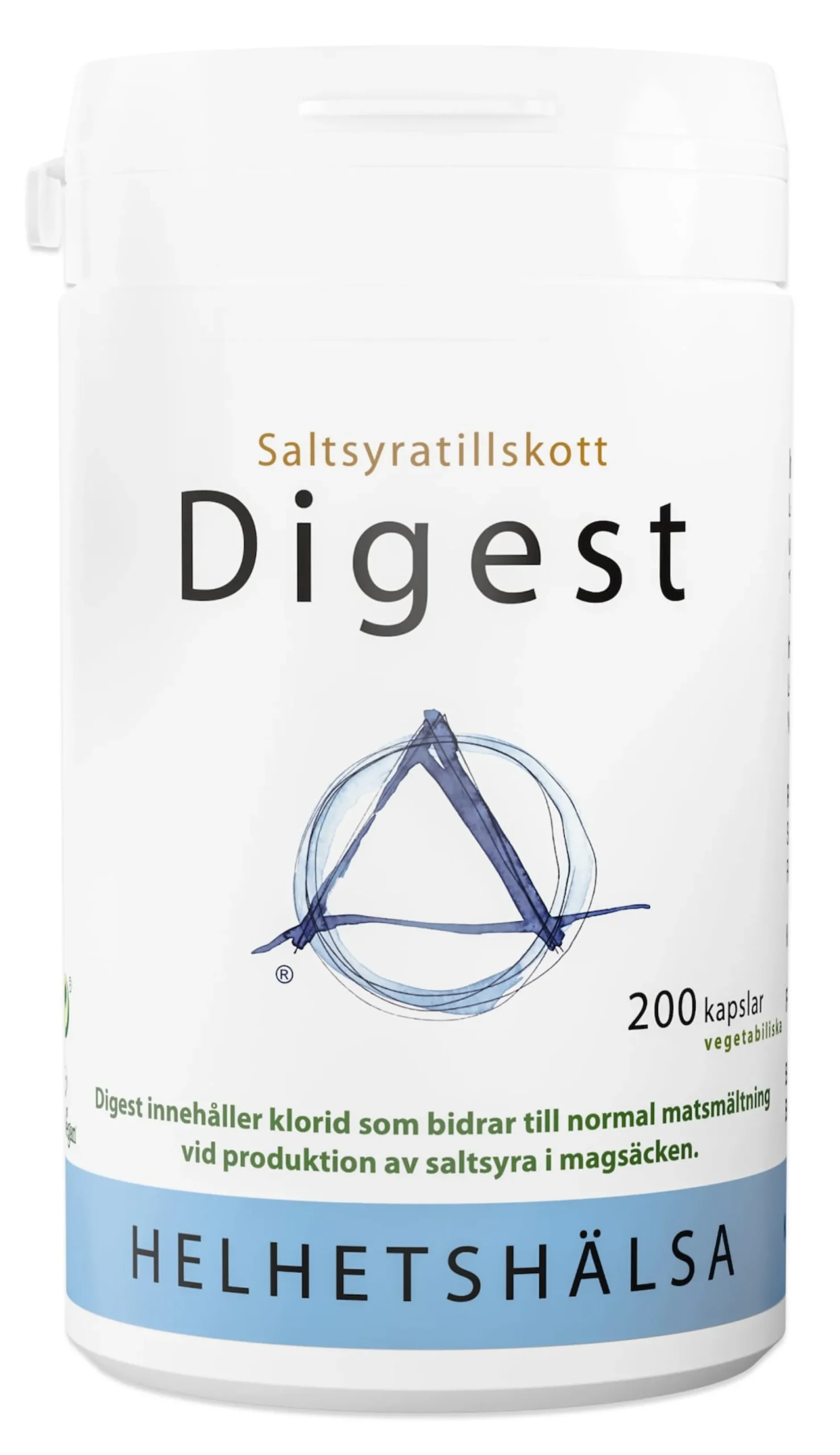Helhetshälsa Digest Saltsyratillskott 200 kapslar