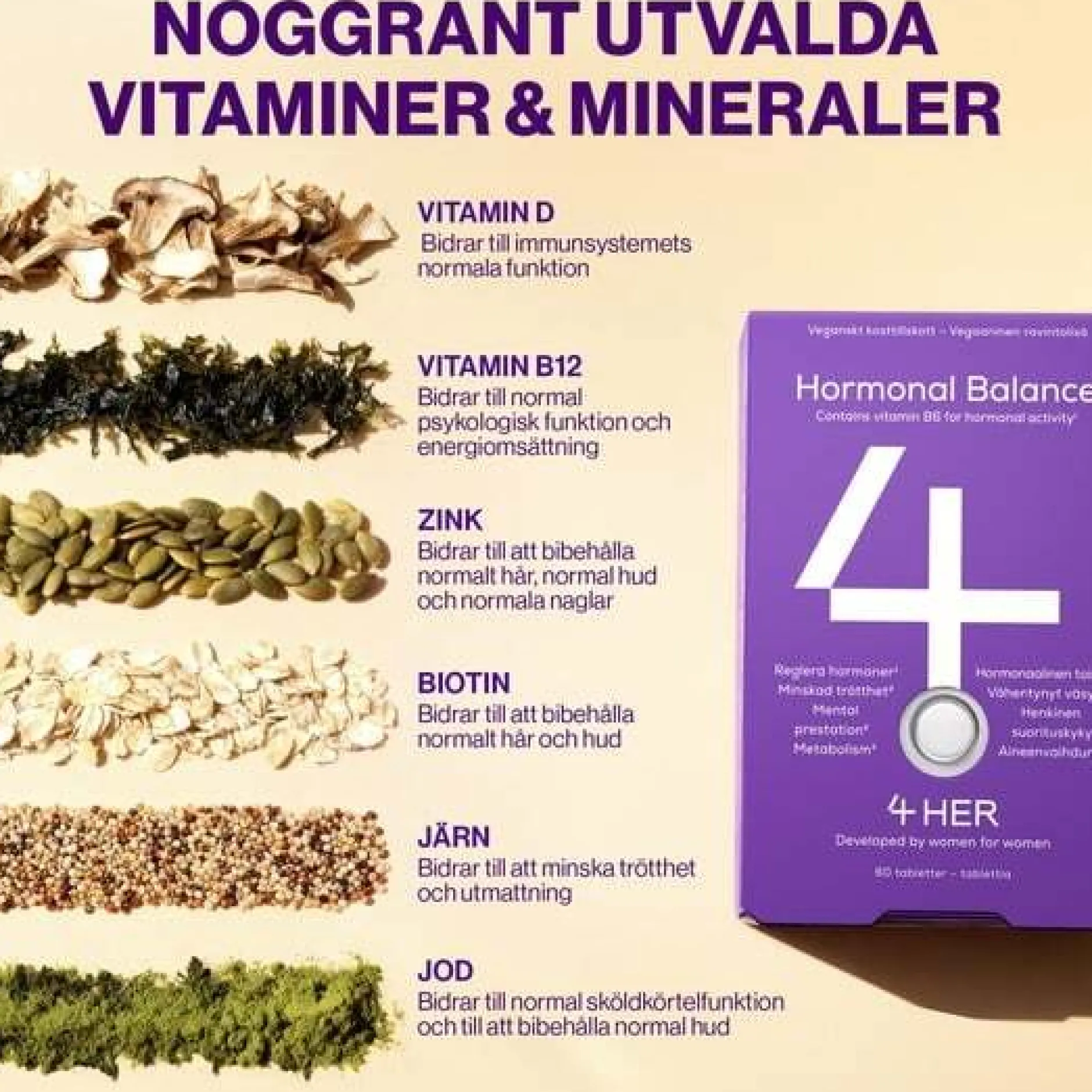4Her Hormonal Balance Kosttillskott 60 tabletter