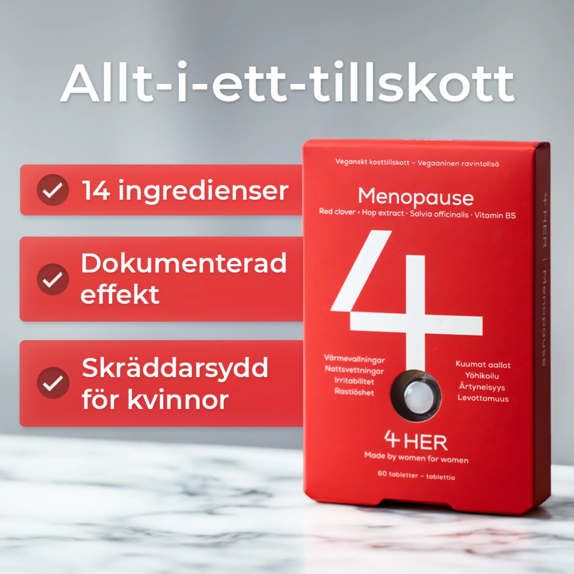 4Her Menopause Kosttillskott 60 tabletter
