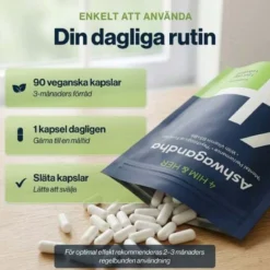 4 HIM & HER Ashwagandha 90 kapslar - rotextrakt med B5 & B6